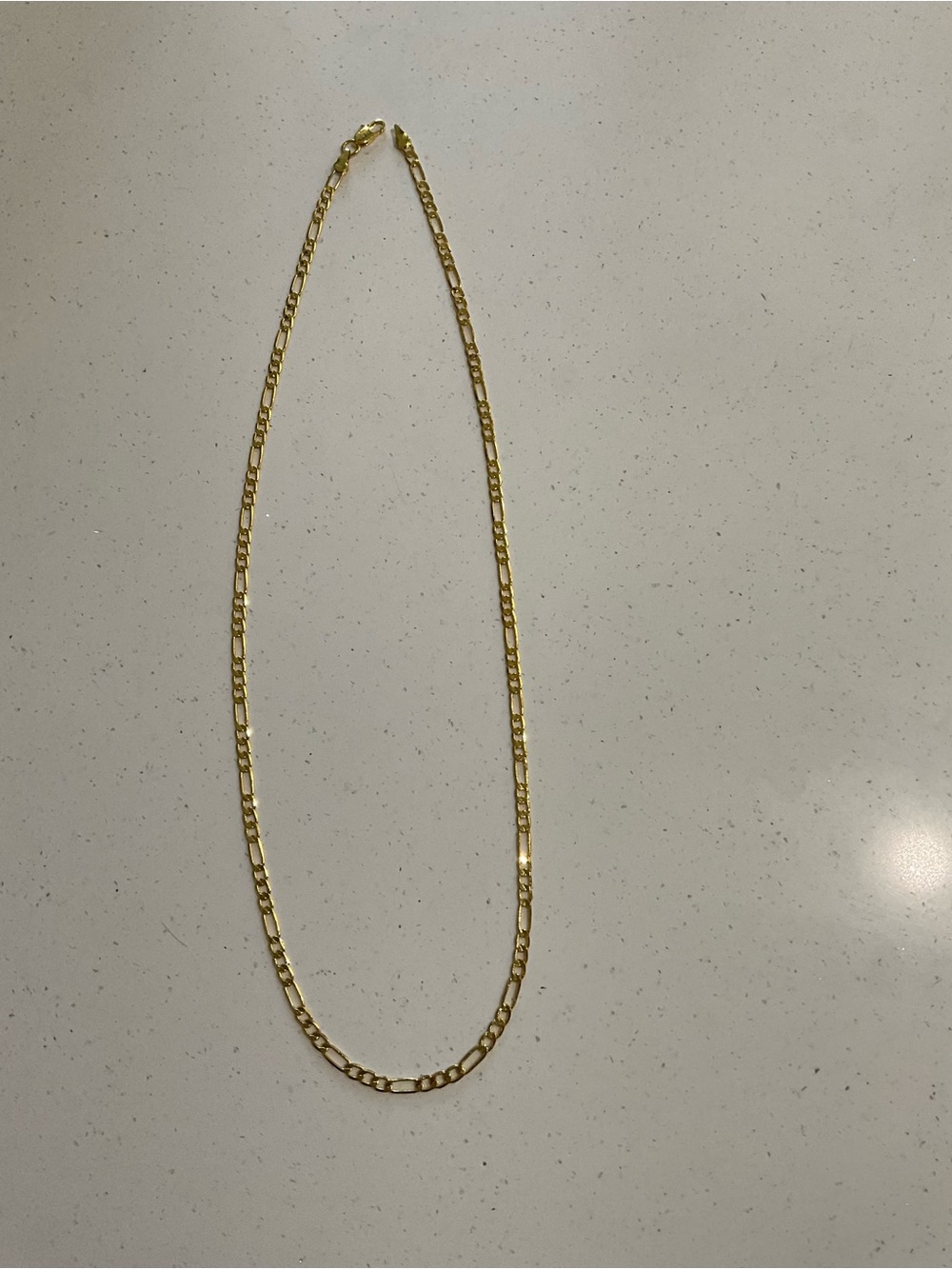 18K Gold Plated Figaro Chain Necklace - Elegant Unisex Jewelry